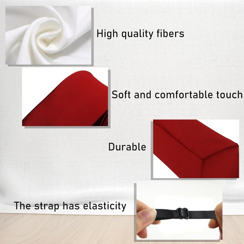 TORMEN Men Bow Tie & 8 Inch Pre Necktie Adjustable Length - Image 4